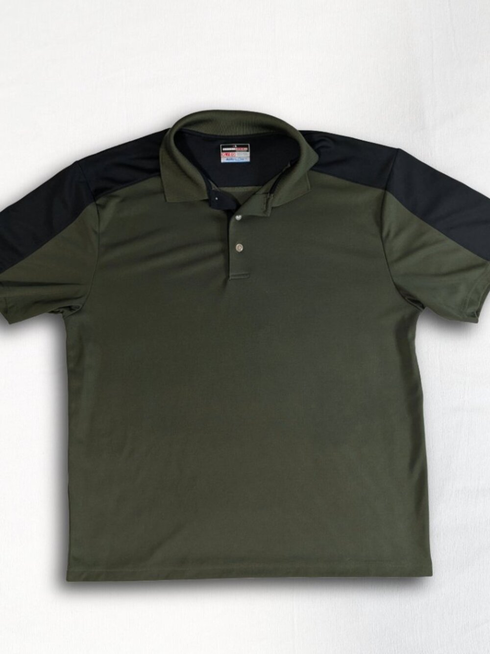 Grand Slam Performance Airflow Golf Polo Shirt Mens XL Olive Green Black